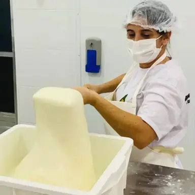 Processamento de queijo